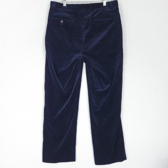 Orvis Pants Mens 34X29 Navy Blue Corduroy Straight Leg Flat Front Brisbane Moss - Picture 8 of 13